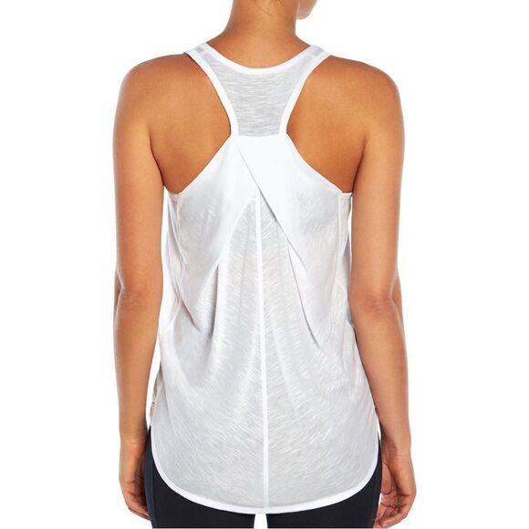 Marika Megan Yoga Pleated Back Tank White Size Large NWT - Picture 6 of 12